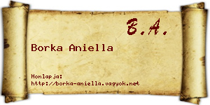 Borka Aniella névjegykártya